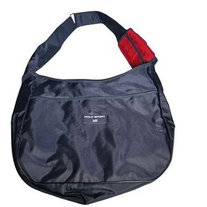 Polo by Ralph Lauren Navy Shoulder Bag with Red Accent